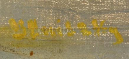 Illniczky jelzéssel: Vitorlások. Olaj, vászon (kopott), keretben,  39×50 cm