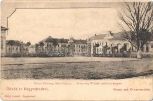 Nagyvárad, Oradea; Vilmos főherceg tüzérlaktanya. Helyfi László / military artillery barrack (apró szakadás / tiny tear)