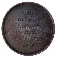 Franciaország 1849. "Antoine Eugene Genoud" Br emlékérem. Szign.: Borrel F. (26mm) T:1-,2 ...