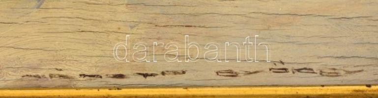 Németh György (1888-1962): Téli utcarészlet. Olaj, falemez (repedezett), jelzett, üvegezett keretben...