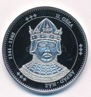 DN "Magyarország Keresztény Királyai / II. Géza 1141-1162" Ag emlékérem (20,29g/0.333/39mm...