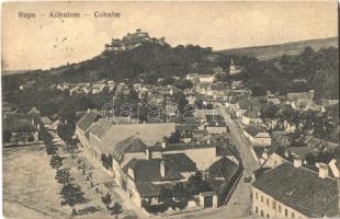 1911 Kőhalom, Reps, Rupea; Fő tér, utca, vár. Kiadja Johanna Gunesch / Cetatea Rupea / main square, castle (EK)