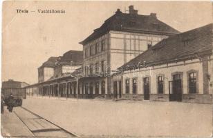 1917 Tövis, Teius; Vasútállomás / railway station (EB)