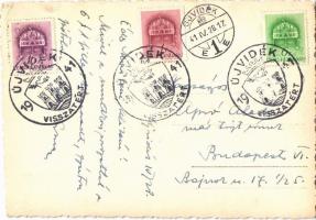 1941 Újvidék, Neusatz, Novi Sad; Római katolikus templom, Gyógyszertár, villamos / Catholic church, ...