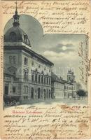 1900 Kolozsvár, Cluj; Megyeház, Papp László és Bajcsy Antal üzlete / county hall, shops