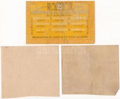 Budapest 1917. "Budapesti babjegy" + "Budapesti rizsjegy" + 1919. 20f "Közp...