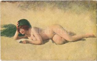 6 db régi erotikus képeslap / 6 pre-1945 erotic postcards