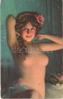 6 db régi erotikus képeslap / 6 pre-1945 erotic postcards
