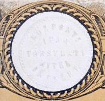 Budapest 1876. "A Központi Ipartársulati Hitelintézet" 1/2 részvénye 50Ft-ról szelvényekke...