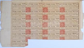 Budapest 1876. "A Központi Ipartársulati Hitelintézet" 1/2 részvénye 50Ft-ról szelvényekke...