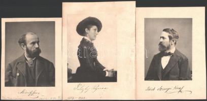 Vegyes fénynyomat tétel ismert emberekről, 6 db: 
Csaplár Benedek, Pulszky Polixéna, Mészoly Géza f...