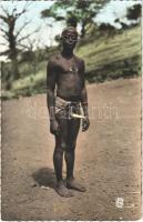 Guinée Francaise, Elégant bassari / Bassari man with jewellery, Guinean folklore