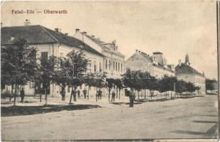 1910 Felsőőr, Felső-Eör, Oberwarth, Oberwart; Fő utca, Községháza. Jos. Strobl 61. / main street, town hall (EM)