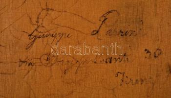 cca 1850 Olvashatatlan jelzéssel: Mária kis Jézussal. Olaj, vászon (több helyen lyukas), 73×74 cm