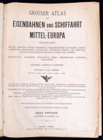 1921 Grosser Atlas der Eisenbahnen und Schiffahrt von Mittel-Europa. Deutsches Reich.+Verzeichnis vo...
