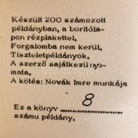 Miskolci képek. Andruskó Károly fametszetei. Sorszámozott minikönyv. Műbőr kötésben réz plakettel. C...