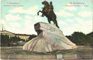 1909 Saint Petersburg, St. Petersbourg; Monument de Pierre le Grand / monument of Peter the Great (EK)