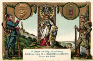German, Bavarian Military Embossed Litho