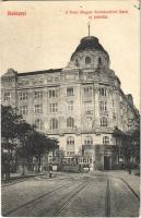 1910 Budapest V. Pesti Magyar Kereskedelmi Bank új palotája, villamos