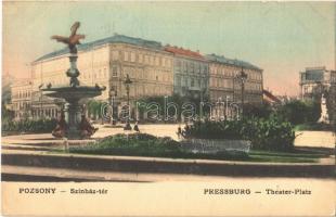 1910 Pozsony, Pressburg, Bratislava; Színház tér, Nemzeti kávéház / Theatre square, cafe (EK)