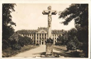 1940 Jászapáti, Báró Barkóczy tér, Kir. katolikus Reálgimnázium. Koczka A. kiadása