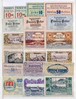 Ausztria ~1919-1920. ~177db-os papír szükségpénz tétel bélyegberakóban T:vegyes Austria ~1919-1920. ~177pcs of necessity money lot in stamps album C:mixed