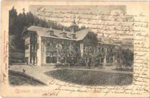 1908 Iglófüred, Bad Zipser Neudorf, Spisská Nová Ves Kupele, Novovesské Kúpele; Millenium villa, tenisz tér, teniszpálya. Kiadja Wlaszlovits Gusztáv / villa and tennis court  (EK)