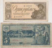 Szovjetunió 1938. 1R + 5R T:III,III- Soviet Union 1938. 1 Ruble + 5 Rubles C:F,VG