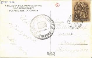 1938 Ipolyság, Sahy; bevonulás, katonai zenekar / military music band during the entry of the Hungar...