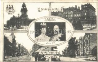 1908 July 7 Leeds, Souvenir of the Royal Visit , town hall, briggate, Harewood House, university (EK)