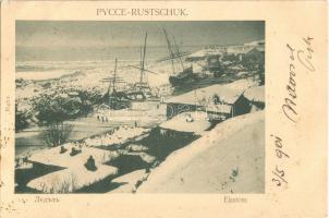 1901 Ruse, Rustschuk; Eisstoss / ice blast in the sea, winter