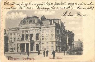 1899 Pozsony, Pressburg, Bratislava; Városi színház. Carl Otto Hayd Nr. 6327. / theatre