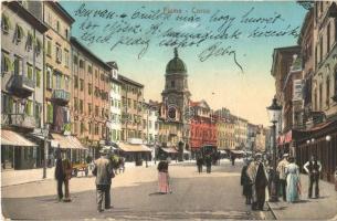 3 db régi városképes lap: Fiume, Crikvenica és egy montenegrói díjjegyes lap / 3 pre-1945 town-view postcards: Rijeka, Cirkvenica, and one card with Montenegrin Ga.