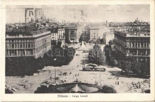 Milano, Milan; Largo Cairoli, trams