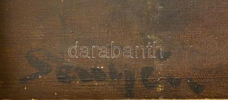 Semjén Ferenc (1885-?): Enteriőr. Olaj, vászon, jelzett, hibás keretben, 60×80 cm