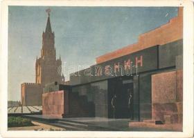 Moscow, Moskau, Moscou; Lenins Mausoleum on the Red Square, Spasskaya Tower (14,8 cm x 10,5 cm) (EK)