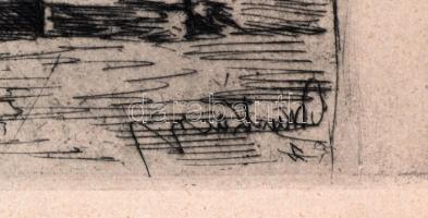 Munkácsy Mihály (1844-1900): Konyhában. Munkácsy egyetlen rézkarcának eredeti dúcról készült lenyoma...