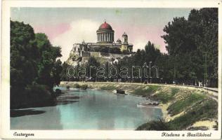 Esztergom - 12 db régi városképes lap / 12 pre-1945 town-view postcards