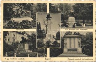 Sopron - 10 db régi városképes lap / 10 pre-1945 town-view postcards