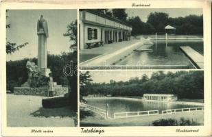 Tatabánya - 9 db régi városképes lap / 9 pre-1945 town-view postcards