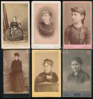 cca 1870-1900 10 db vizitkártya különböző magyar műtermekből