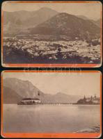 cca 1890 Ausztria: 5 db városképes fotó / Austria 5 town view photos Ischl, Ort, Salzburg, Gmunden 1...