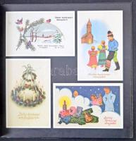 Karácsony Régi Képeslapokon. Terra - Kossuth Nyomda. 1986. - Nagy alakú album rengeteg színes képpel...