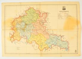 5 db régi vármegyei térkép vegyes állapotban Fejér, Komárom, heves, Nógrád, Borsod. Kogutowitz és Ho...