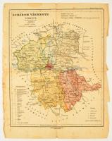 5 db régi vármegyei térkép vegyes állapotban Fejér, Komárom, heves, Nógrád, Borsod. Kogutowitz és Ho...