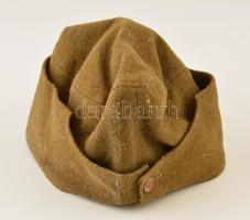cca 1940 Magyar katonai sapka, rangjelzés nélkül, 29x15 cm
