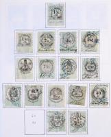 Magyar okmánybélyeg gyűjtemény a kezdetektől albumlapokon, gyűrűs borítóban