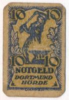 Németország / Weimar köztársaság / Dortmund és Hörde 1920. 10pf karton utalvány T:III Germany / Weimar Republic / Dortmund und Hörde 1920. 10 Pfennig cardboard voucher C:F