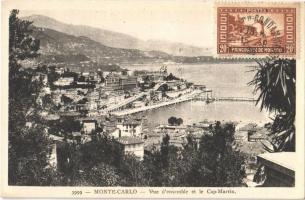 1936 Monte-Carlo, Vue densemble et le Cap-Martin / general view, Cape Martin. TCV card