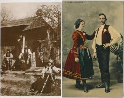 6 db RÉGI magyar népviseletes motívum képeslap / 6 pre-1945 Hungarian folklore motive postcards